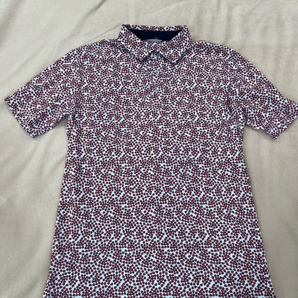 Swannies Men's Polo Shirt - Burgundy and White
